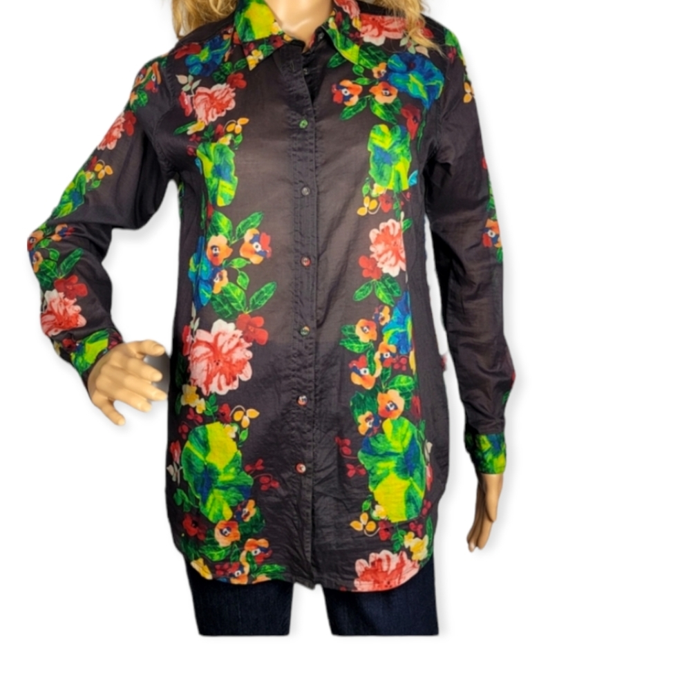 JOHNNY WAS Button Down Shirt  sz XS